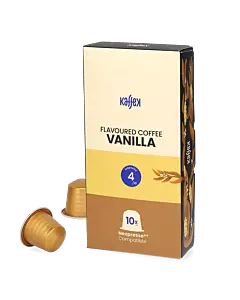 Kaffekapslen Espresso Vanilla Premium package and capsule for Nespresso

