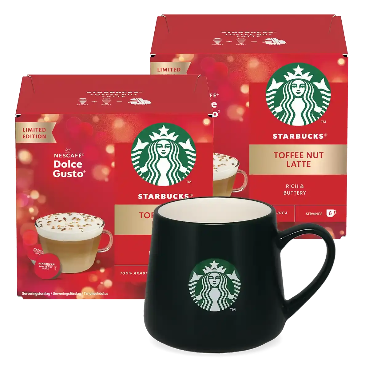 Toffee Nut Latte + sötétzöld bögre csomag