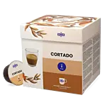 Kaffekapslen Cortado package and capsule for Dolce Gusto