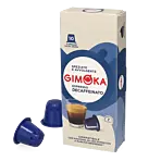 Gimoka Espresso Decaffeinato package and capsule for Nespresso
