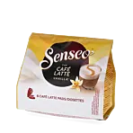 Senseo Cafe Latte Vanilla package and pods for Senseo
